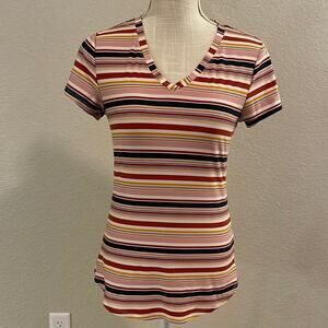 No Boundaries Striped Short Sleeve Shirt Size Small 3-5
